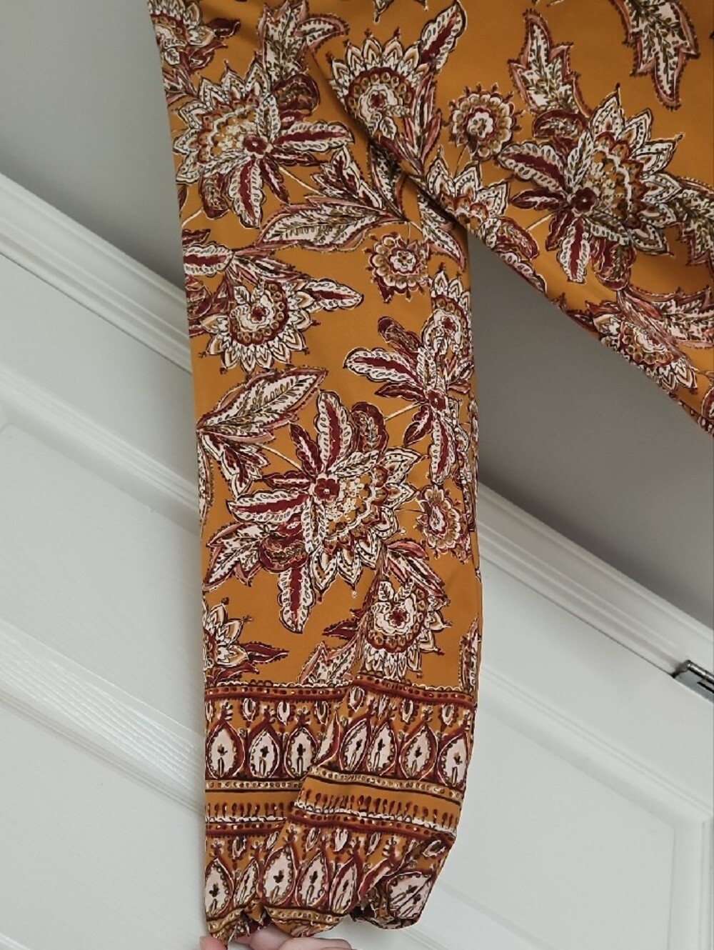 Evereve Tops | Britta Border Blouse Womens Extra Small Marigold Boho - Picture 3 of 6